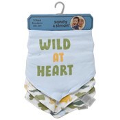 Wholesale - 3pk WILD BANDANA BIBS C/P 72, UPC: 191655189322